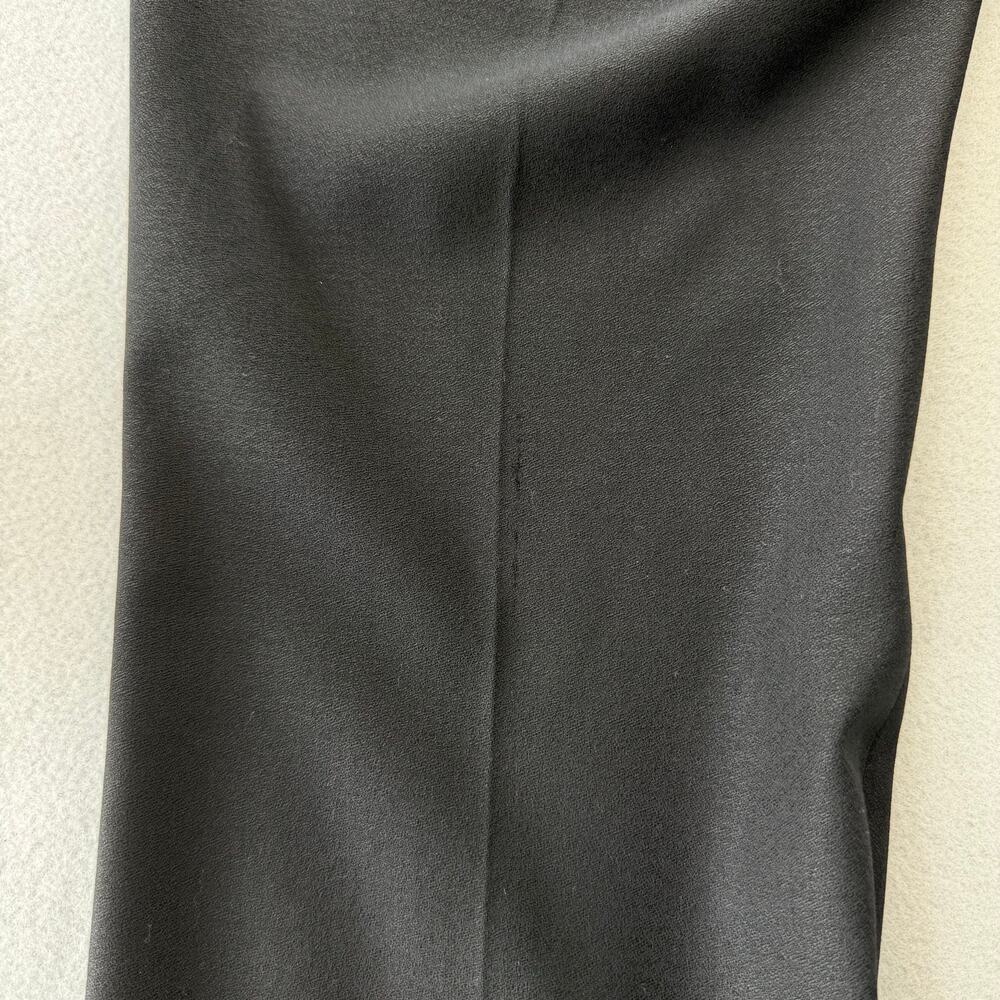 Escada Black Wool Center Pleat Wide Leg Basic Professional Workwear Pant Slacks - Picture 5 of 10